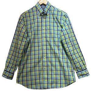 Croft & Barrow Men's Classic Fit Button Down Shirt Easy Care Size 15 Multi Plaid